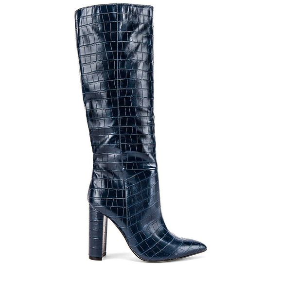Steve Madden Shoes - Steve Madden Triumph Croc Faux Leather Point Boot